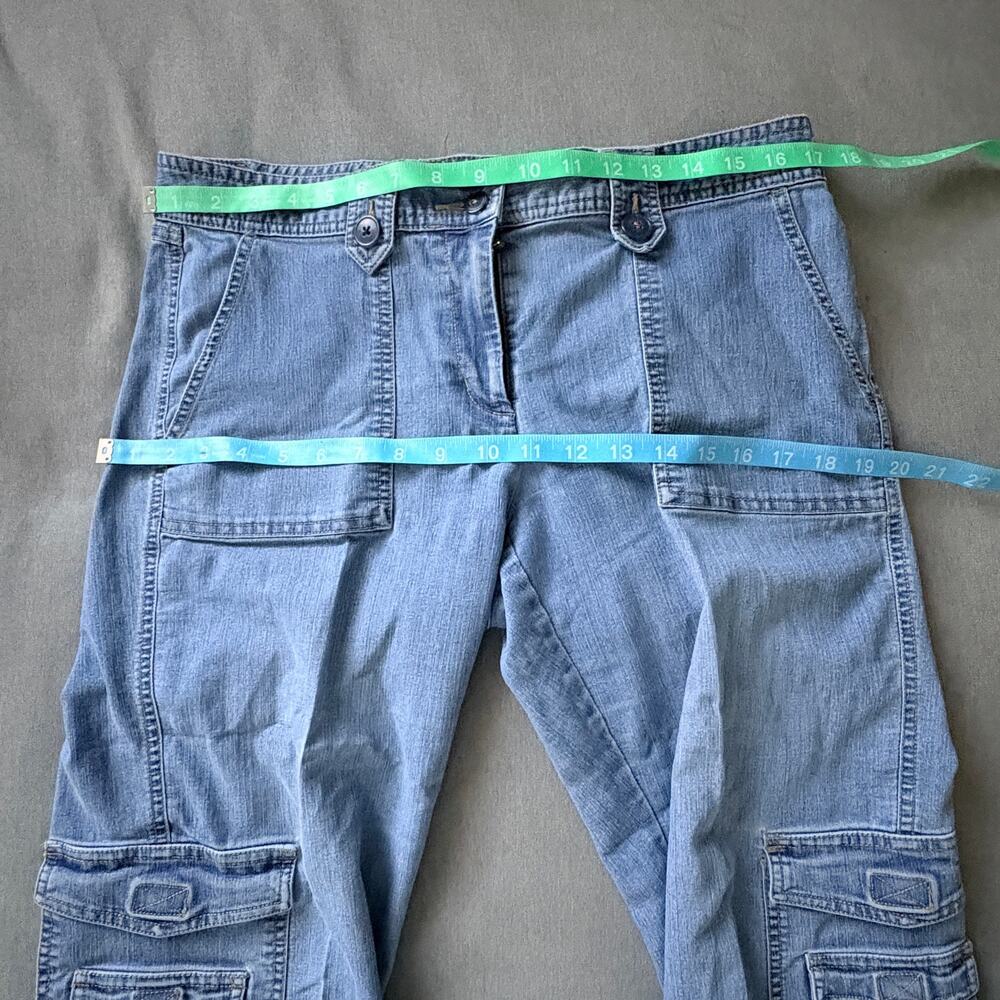 Y2K Denim Cargo Capri LowRise Baggy Wide Leg Utility Jeans NO TAGS (10)SeePics! - Picture 4 of 8